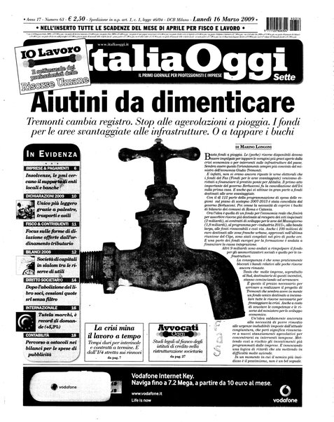 Italia oggi : quotidiano di economia finanza e politica